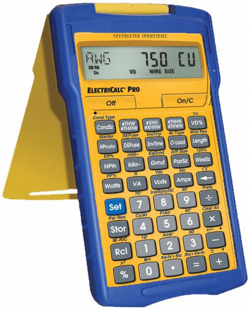 CALCULATED INDUSTRIES Electrical Calculator, 8 Display Digits, 5 5/8 In ...