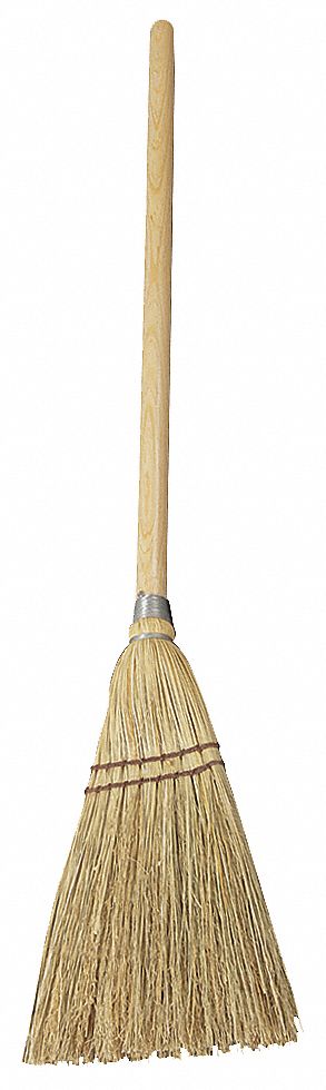 Sage green broom 43cm