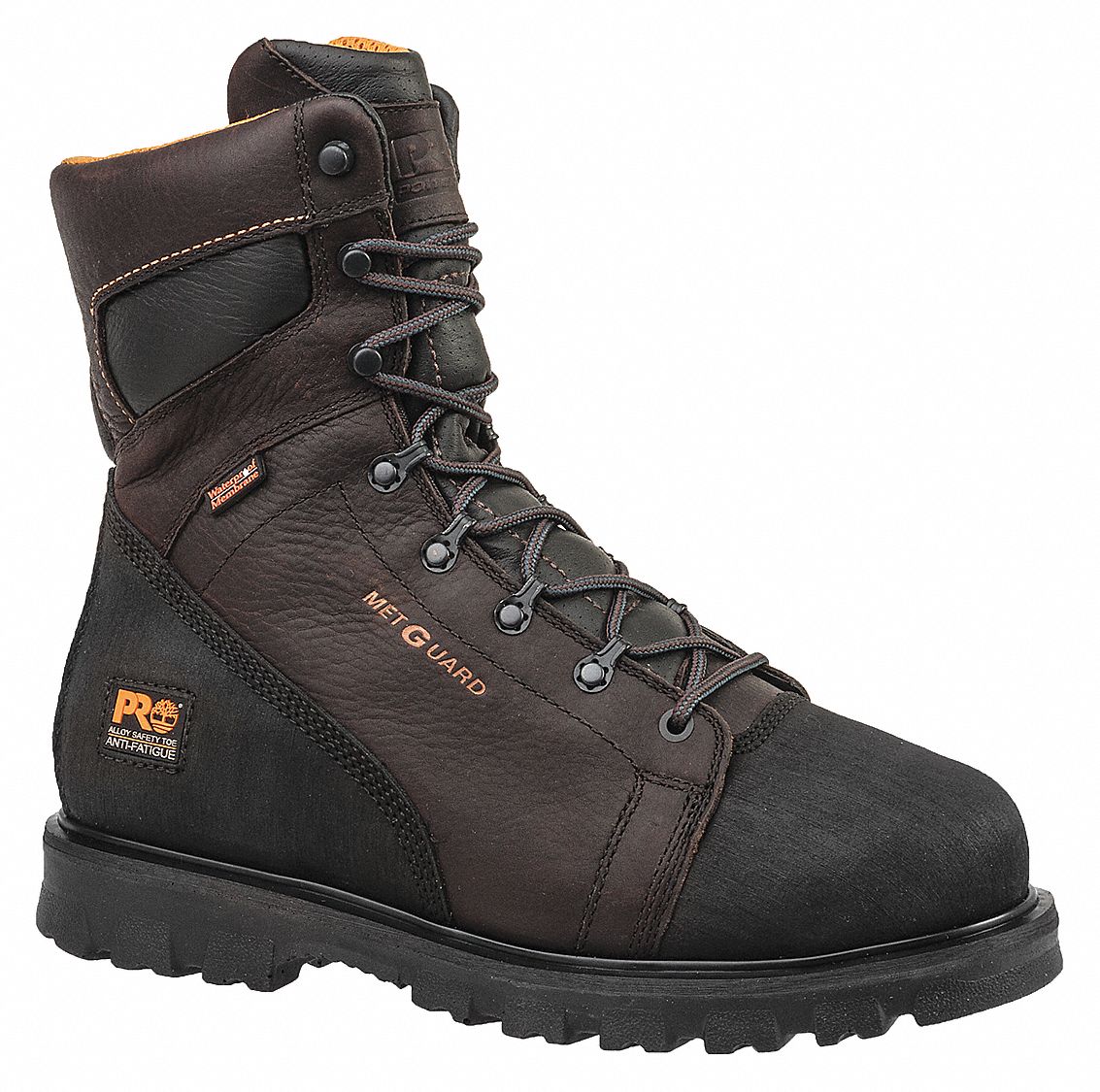 8-Inch Work Boot: Men's, Size 10 1/2, M, Brown, Alloy Toe Cap, Removable Insole