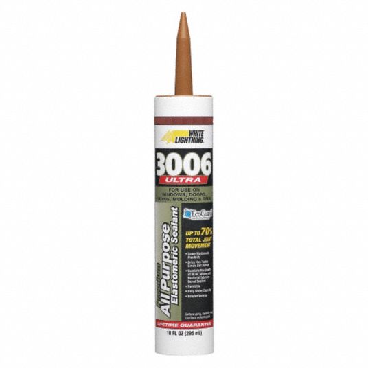 WHITE LIGHTNING Brown Caulk, Acrylic, 10.0 oz Cartridge