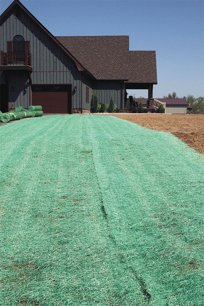 Erosion Control Blanket: 4 ft x 112.5 ft Roll Size, 34 lb Fabric Wt, Excelsior