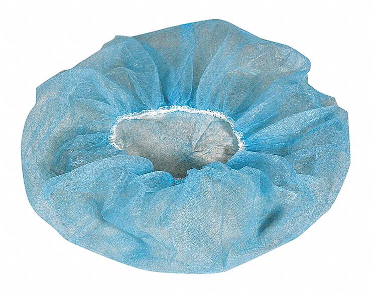 PLEATED BOUFFANT CAP, GENERAL USE, METAL DETECTABLE, POLYPROPYLENE, 24 IN, 100 PK