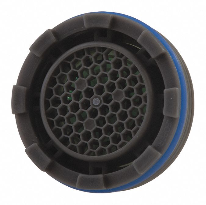 Aerator: 1.5 gpm Flow Rate, Aerated Flow Outlet, Brass, Chrome Finish, 1" Connection Size