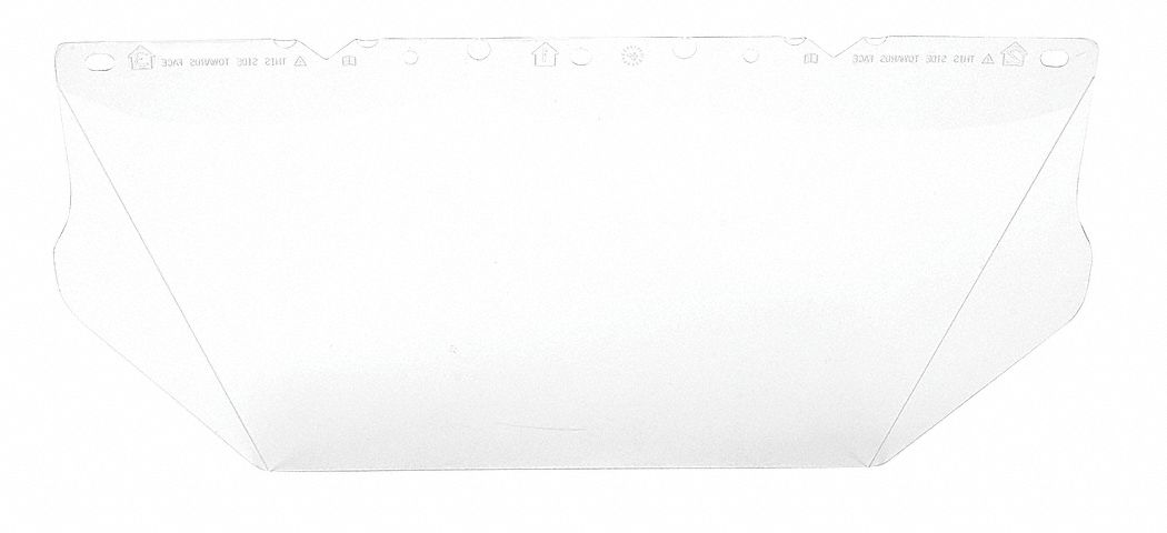 FACESHIELD VISOR, CLEAR, ANTI-FOG, POLYCARBONATE, CSA Z94.3, U6, 17X8X0.065 IN