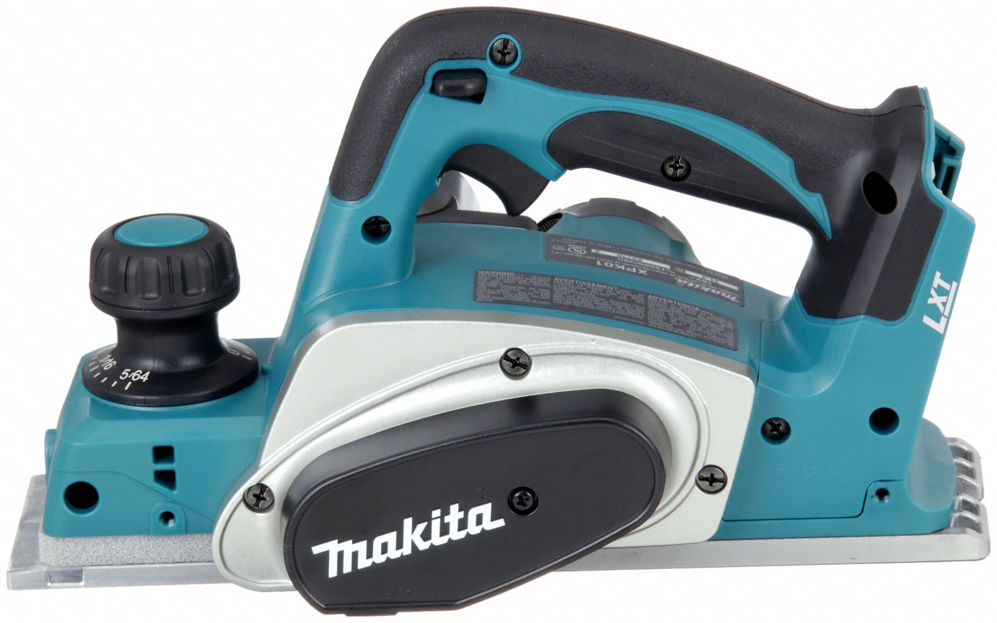 MAKITA Cordless Planer: 18V LXT, Bare Tool, 3 1/4 in Blade Wd, 1/16 in ...