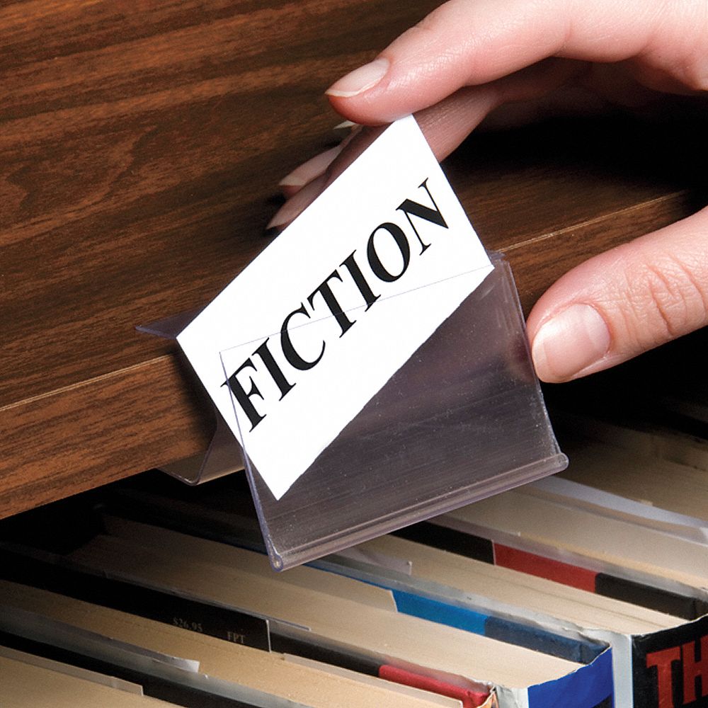 Label Holder, Clip-On, 1-1/2x3 In, PK25