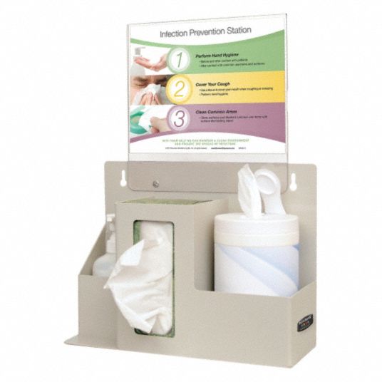 BOWMAN DISPENSERS, 3 Compartments, 11 3/8 in Overall Ht, Infection ...