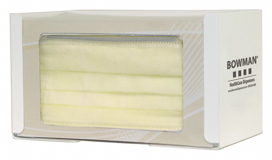 BOWMAN DISPENSERS Face Mask Dispenser, Capacity (1) Box of Earloop Style Face Masks, Dispenser