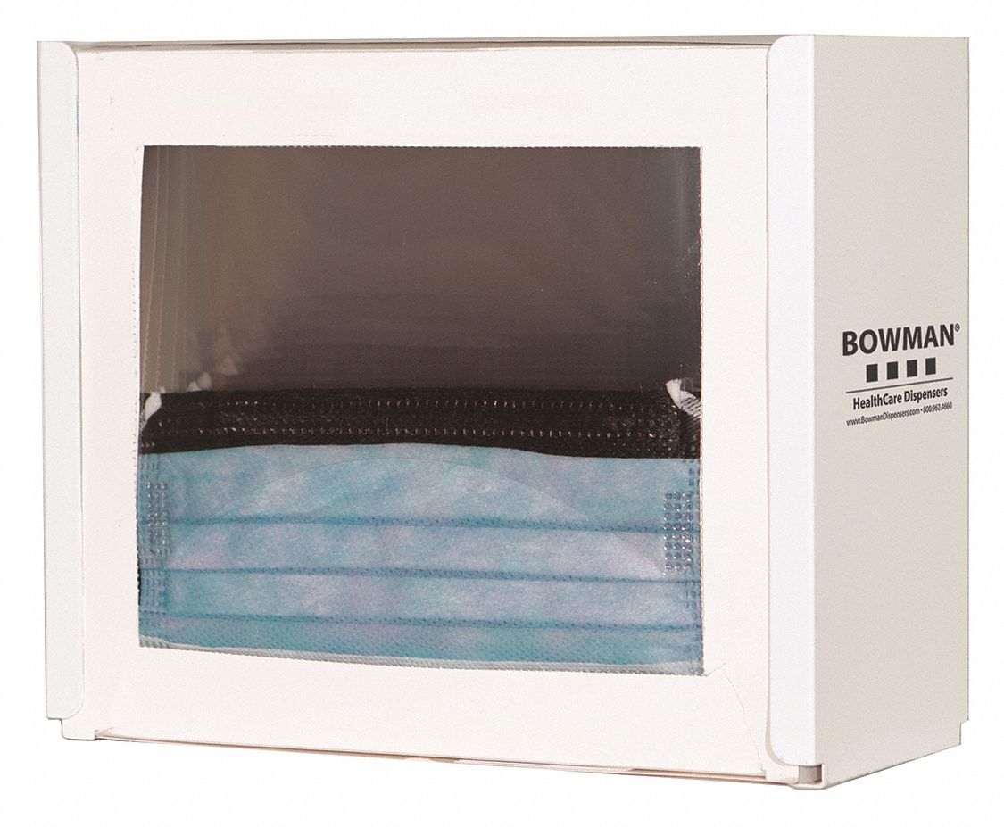 Face Mask Dispenser White Steel