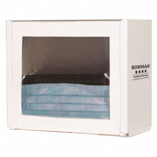 BOWMAN DISPENSERS Face Mask Dispenser, Capacity (1) Box of Shield Style Face Masks, Dispenser