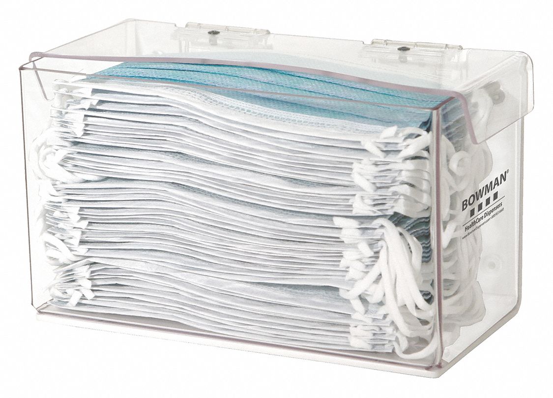 BOWMAN MFG CO Face Mask Dispenser, Capacity (1) Box of Earloop Face