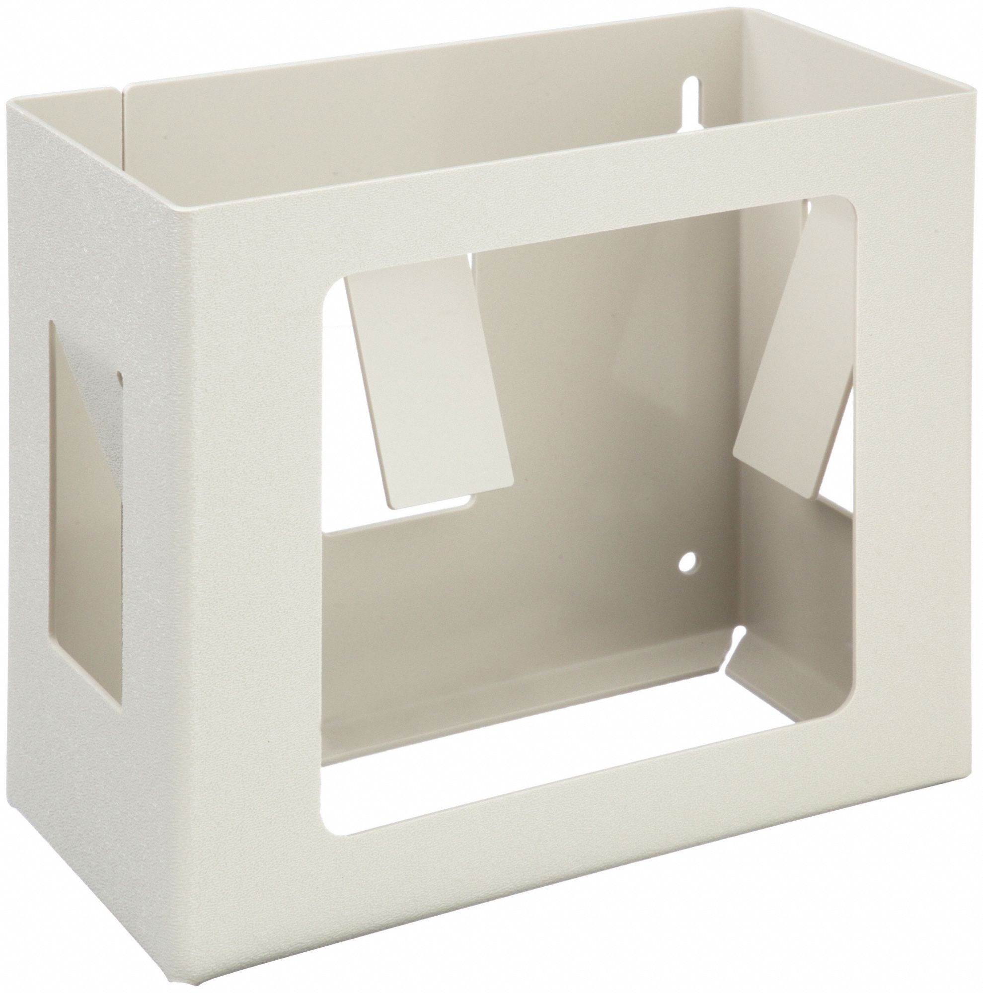 Face Mask Dispenser: ABS Plastic, Beige, 8 5/8 in H x 9 3/4 in W x 4 3/4 in D