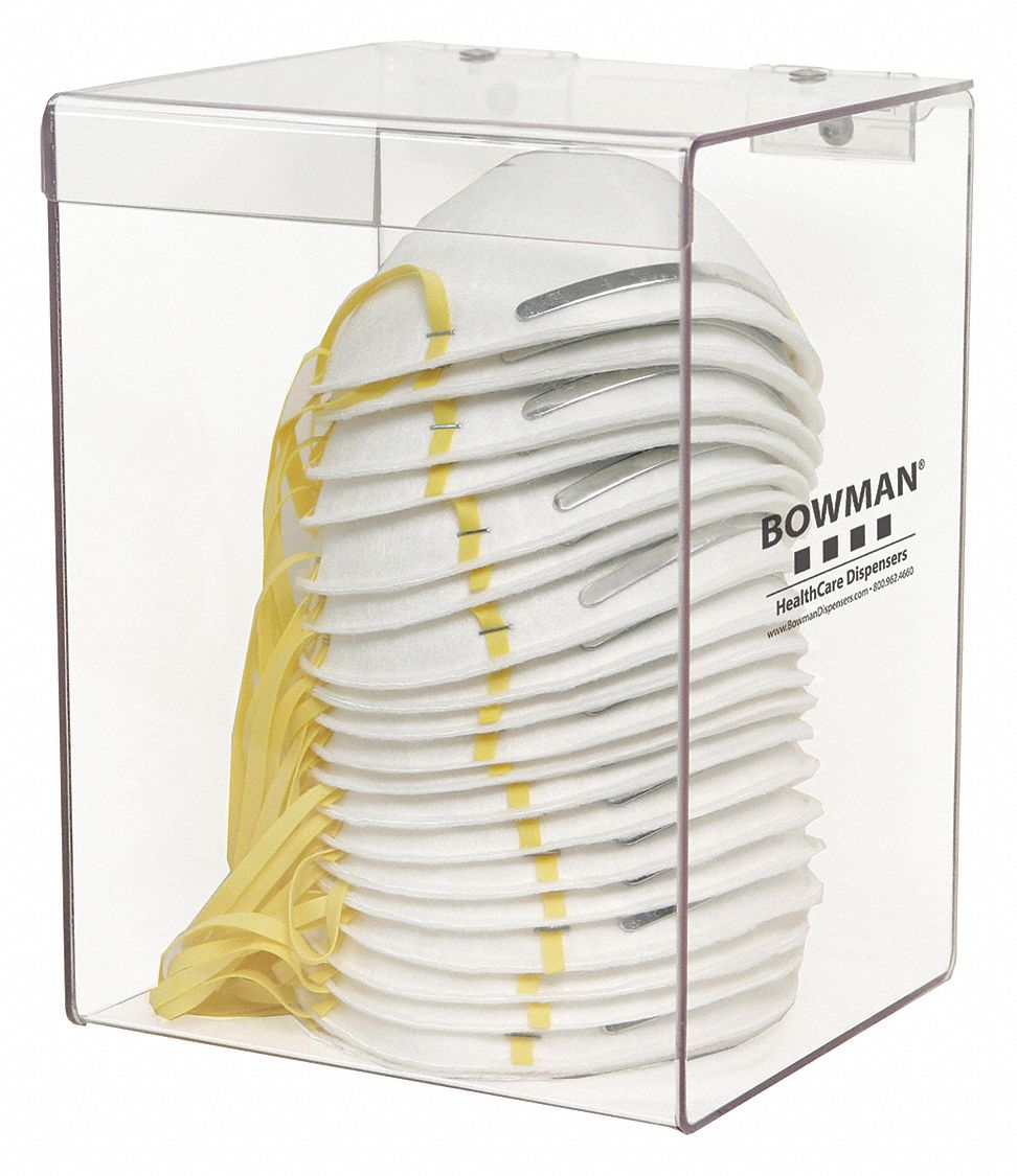 BOWMAN DISPENSERS Face Mask Dispenser, Capacity Bulk Style Cone Masks