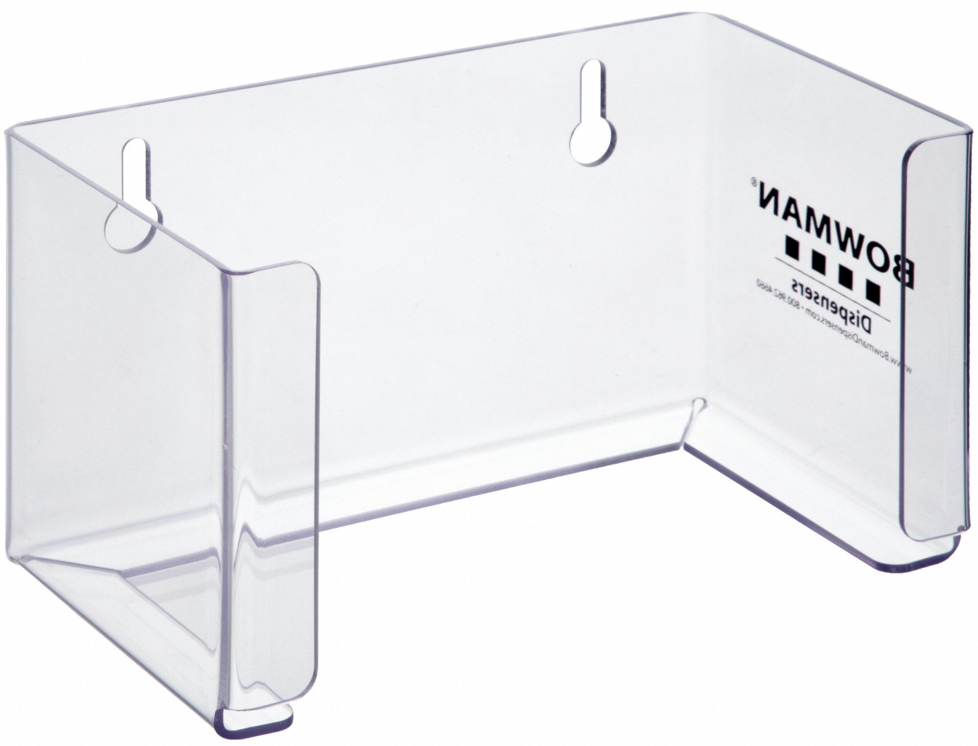 Face Mask Dispenser: PETG Plastic, Clear, 4 3/8 in H x 7 3/4 in W x 4 1/4 in D