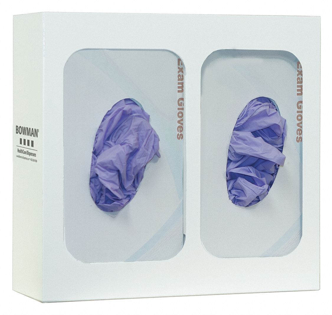 BOWMAN DISPENSERS, 2 Boxes, PowderCoated Steel, Glove Box Dispenser