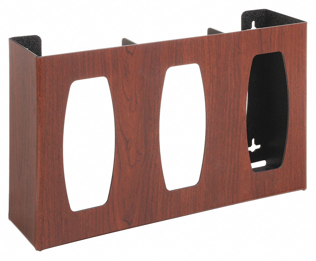 Glove Dispenser: ABS, 17 in Overall Wd, 10 1/8 in Overall Ht, 4 in Overall Dp