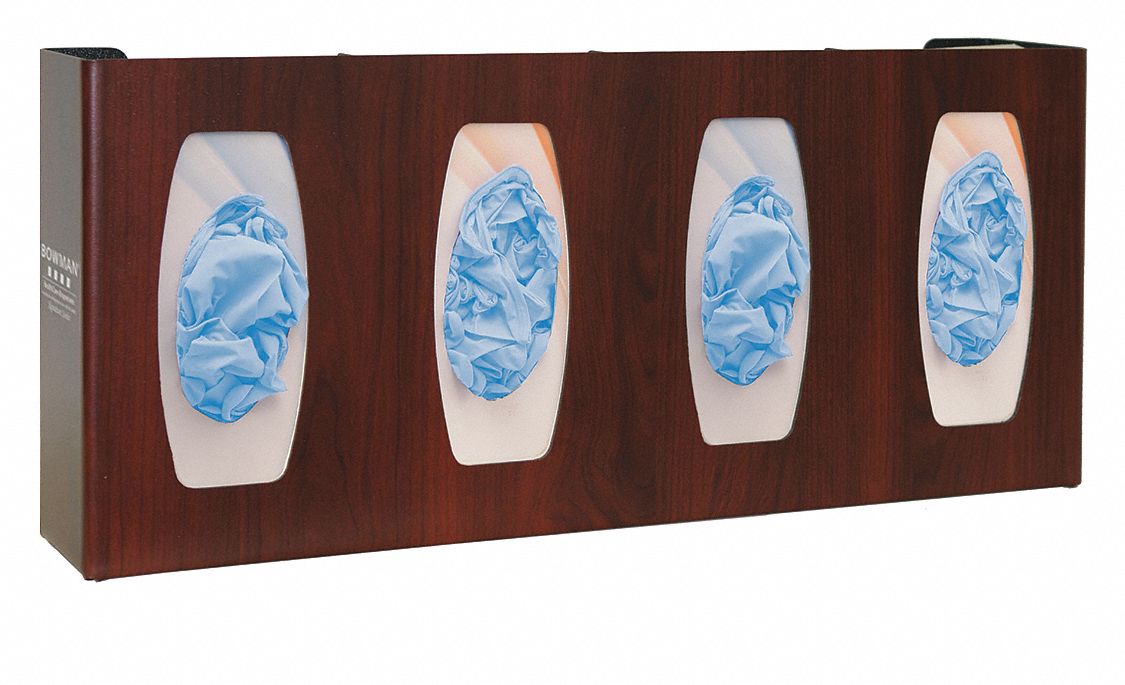 Glove Dispenser: ABS, 22 5/8 in Overall Wd, 10 1/8 in Overall Ht, 4 in Overall Dp