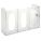 GLOVE BOX DISPENSER, 3 BOXES, POLYCARBONATE PLASTIC, CLEAR