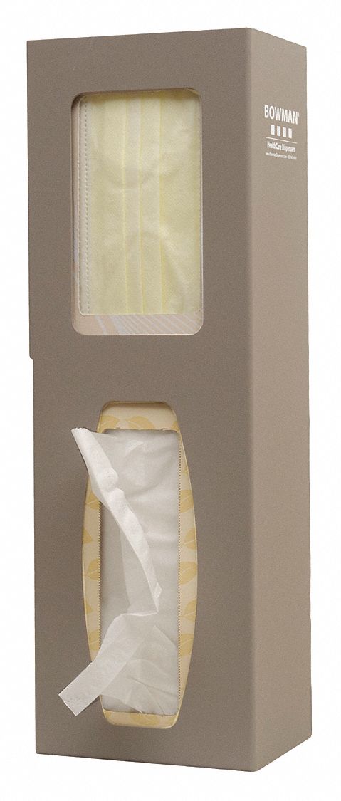 Infection Prevention Station: 7 3/16 in Overall Wd, 4 5/16 in Overall Dp, Aluminum