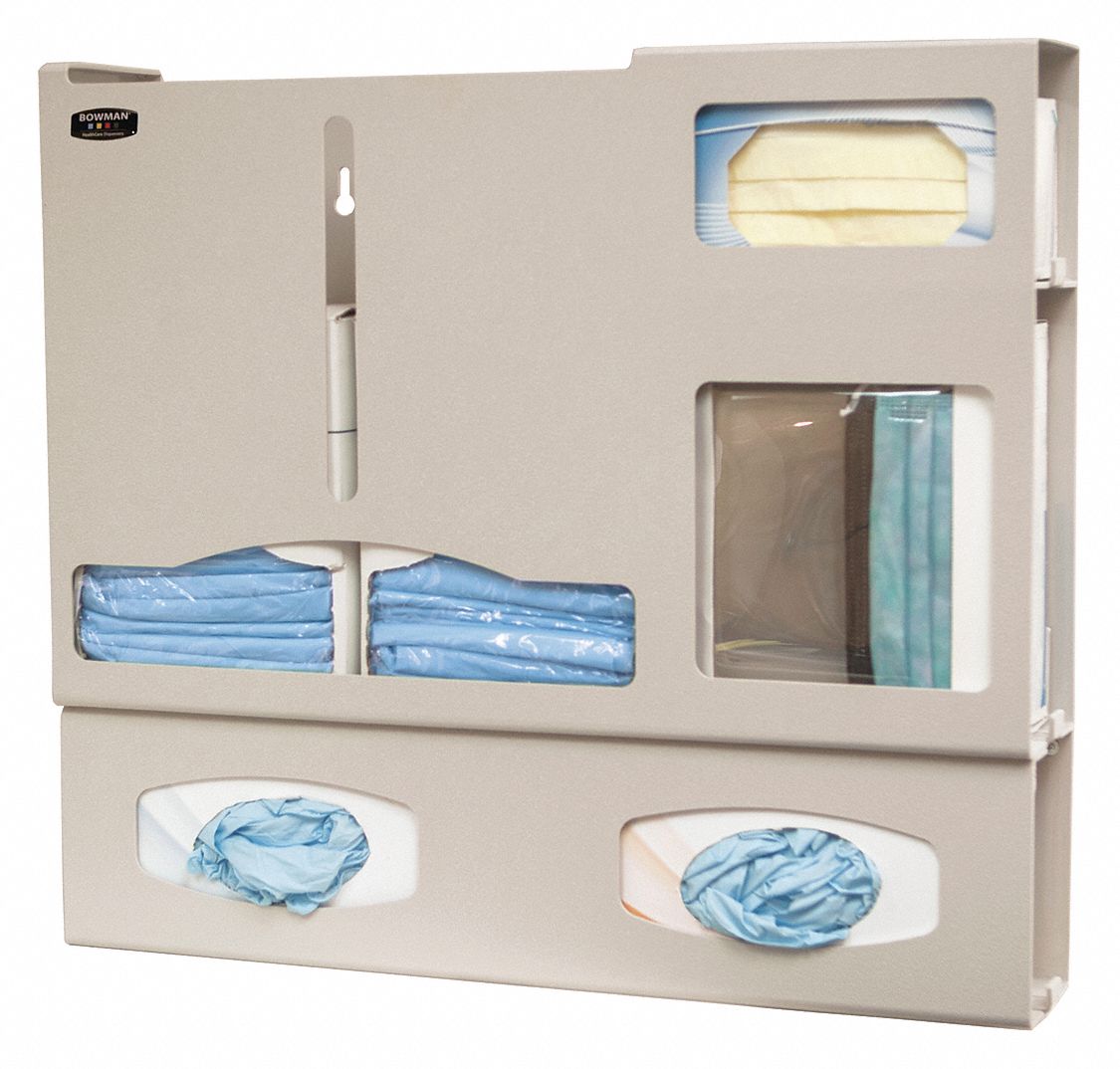 BOWMAN DISPENSERS, 5 Compartments, 20 3/4 in Overall Ht, Protection ...