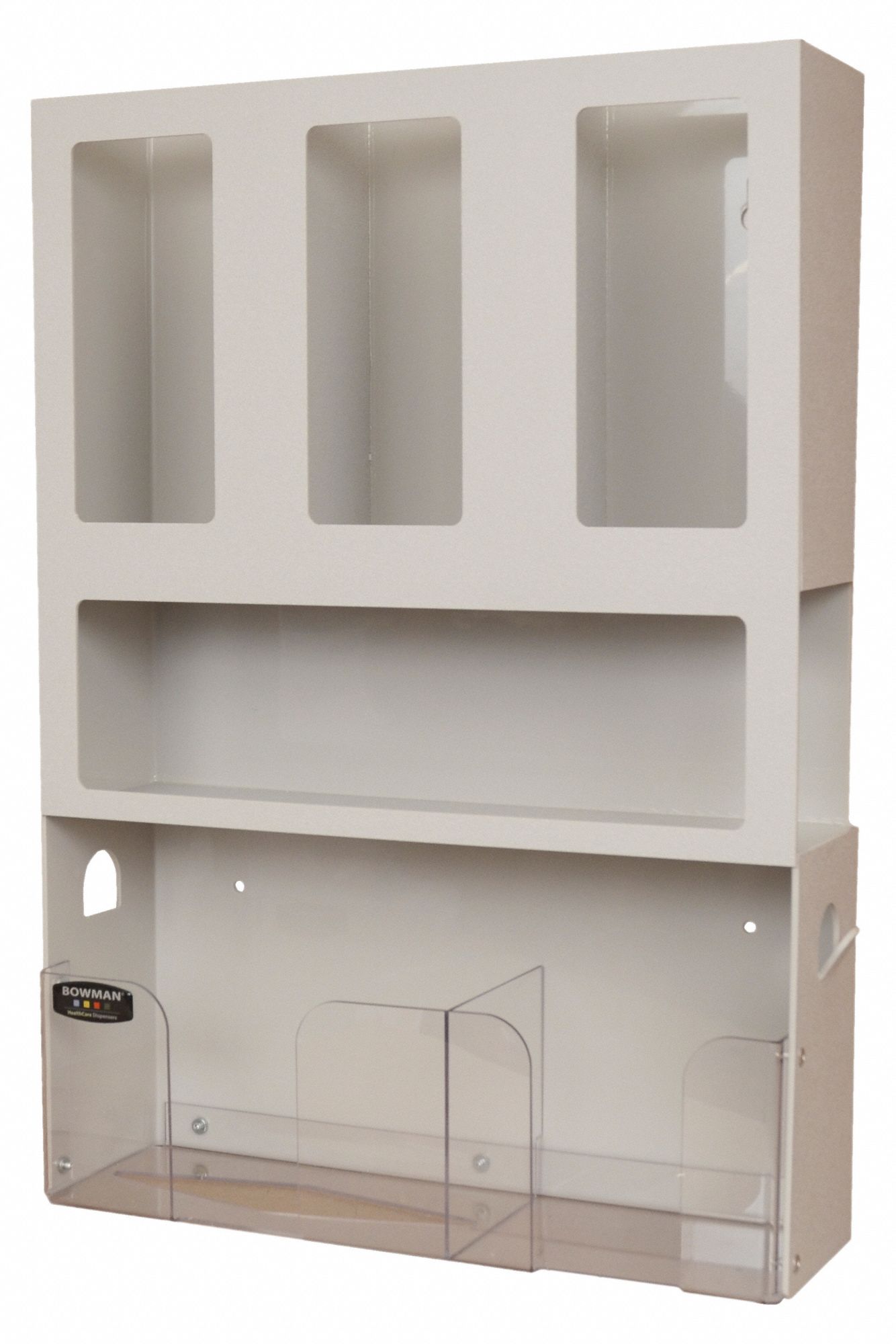 BOWMAN MFG CO Dental Organizer, Number of Compartments 7, Beige/Clear