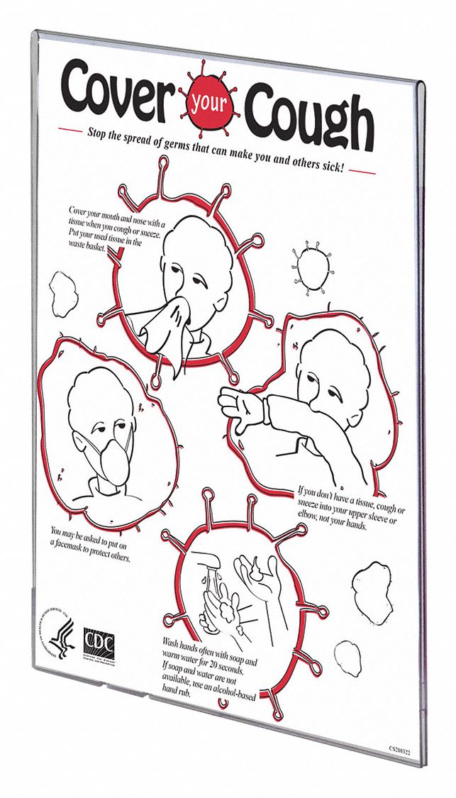 Sign Holder: Slide-In, Plastic, Clear, 11 in Compatible Sheet Ht