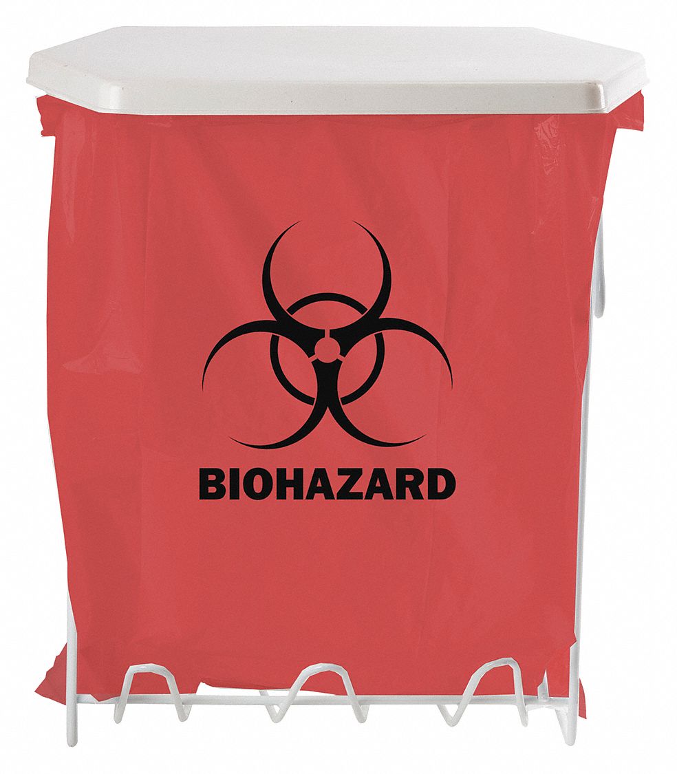 34GF36 - Biohazard Bag Holder 3 gal. White