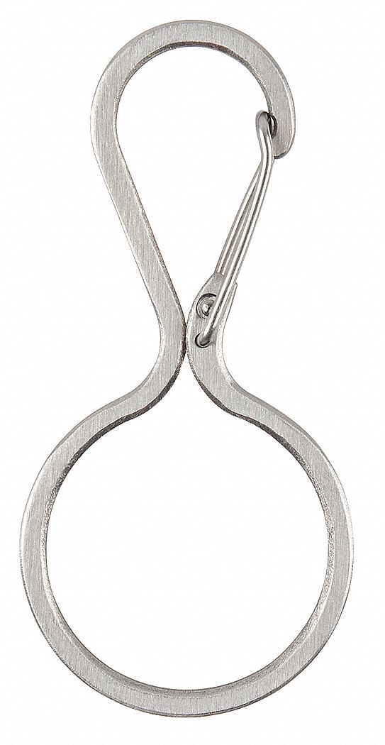 NITE IZE Carabiner Key Clip, Silver, 11/16 in. 34GN65KIC11R3