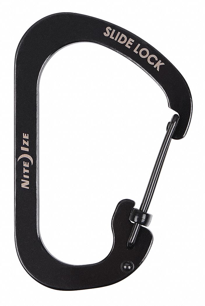 NITE IZE Locking Carabiner Clip 2 in x 3 3/32 in, Stainless Steel