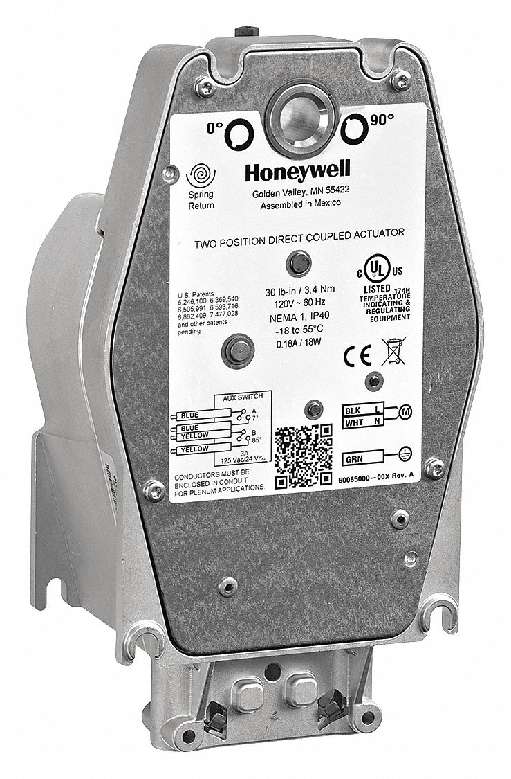 Two-Position Spring Return Actuator w/ 2 Aux. Details about   Honeywell MS8104F1210 Fast Acting 