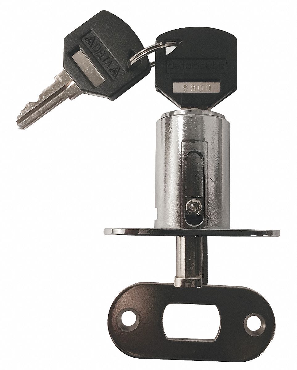 DELTA LOCK, Interlocking Bolt, Disc Tumbler Sliding Door Lock 34GU51