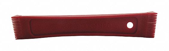 Fin Comb: Double-Head, Nylon, 18 to 20 Fins Per Inch, 5 Combs, Fixed Tooth Spacing, Red