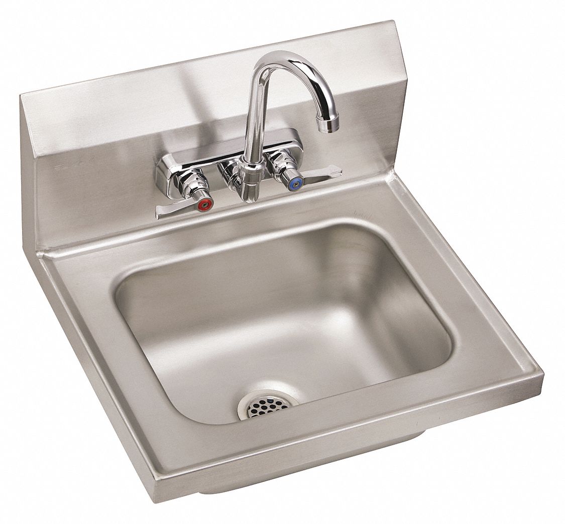 ELKAY, Hand Wash-Up Sink Type 304 Wall Mount Ss - 34J909|CHSB1716C ...