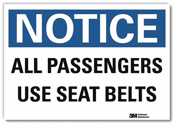 Aluminum, 7 in x 10 in Nominal Sign Size, Reflective Seat