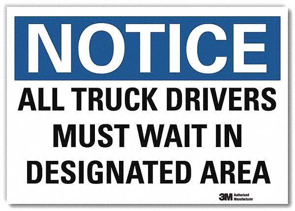 Reflective  Loadiing & Unloading Label: Aluminum, 10 in x 14 in Nominal Sign Size, Engineer Grade