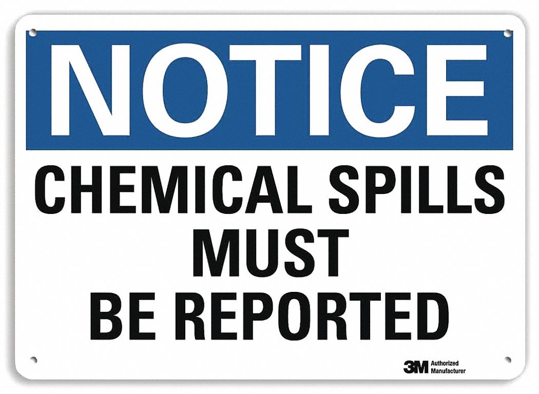 Notice Sign: Plastic, Mounting Holes Sign Mounting, 7 in x 10 in Nominal Sign Size, 0.055 in Thick