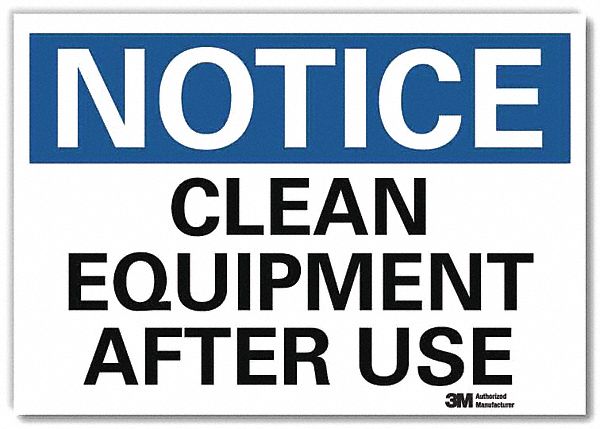 Notice Sign: Reflective Sheeting, Adhesive Sign Mounting, 7 in x 10 in Nominal Sign Size