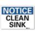 Notice: Clean Sink Signs