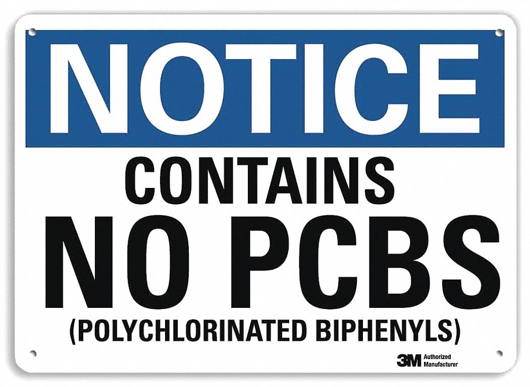 Notice Sign: Plastic, Mounting Holes Sign Mounting, 7 in x 10 in Nominal Sign Size, 0.055 in Thick