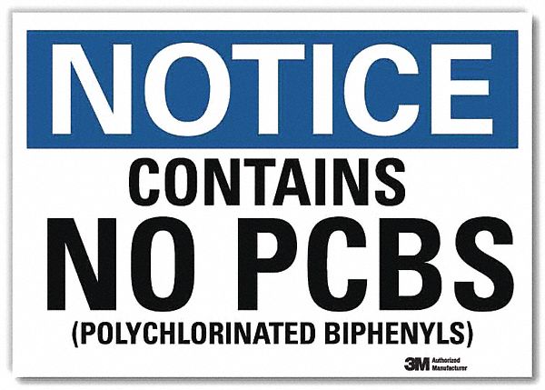 Notice Sign: Reflective Sheeting, Adhesive Sign Mounting, 7 in x 10 in Nominal Sign Size