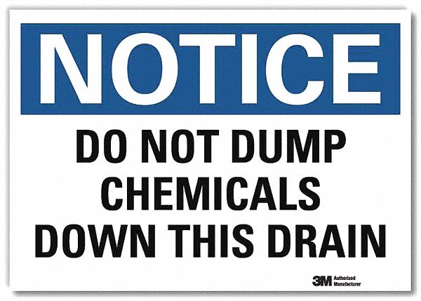 Notice Sign: Reflective Sheeting, Adhesive Sign Mounting, 7 in x 10 in Nominal Sign Size, Notice