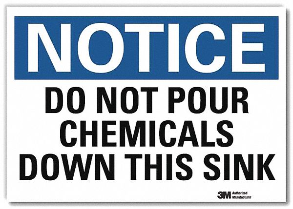 Notice Sign: Reflective Sheeting, Adhesive Sign Mounting, 7 in x 10 in Nominal Sign Size, Notice