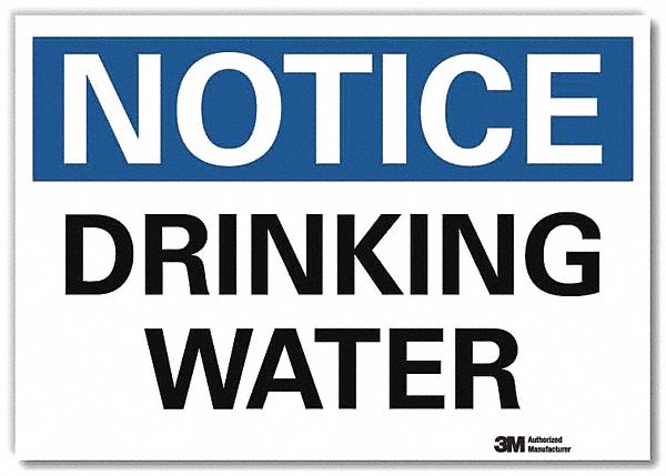 Notice Sign: Reflective Sheeting, Adhesive Sign Mounting, 7 in x 10 in Nominal Sign Size