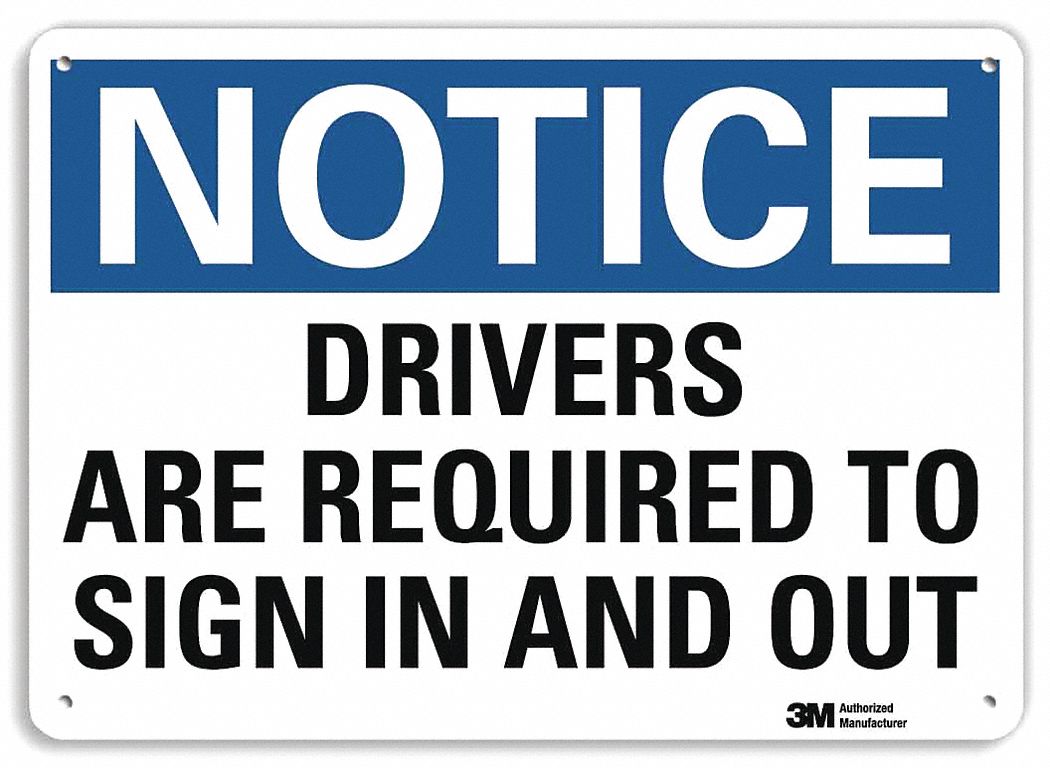 Reflective  Loadiing & Unloading Sign: Aluminum, 10 in x 14 in Nominal Sign Size, Engineer Grade