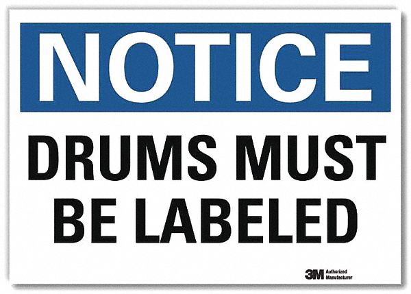 Notice Sign, 5 in x 7 in, Rflct Sheeting