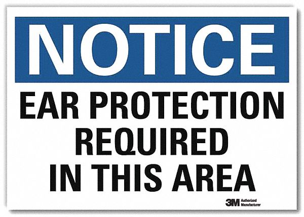 Notice Sign: Reflective Sheeting, Adhesive Sign Mounting, 7 in x 10 in Nominal Sign Size, Notice