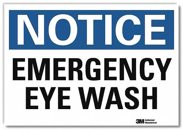 Notice Sign: Reflective Sheeting, Adhesive Sign Mounting, 7 in x 10 in Nominal Sign Size