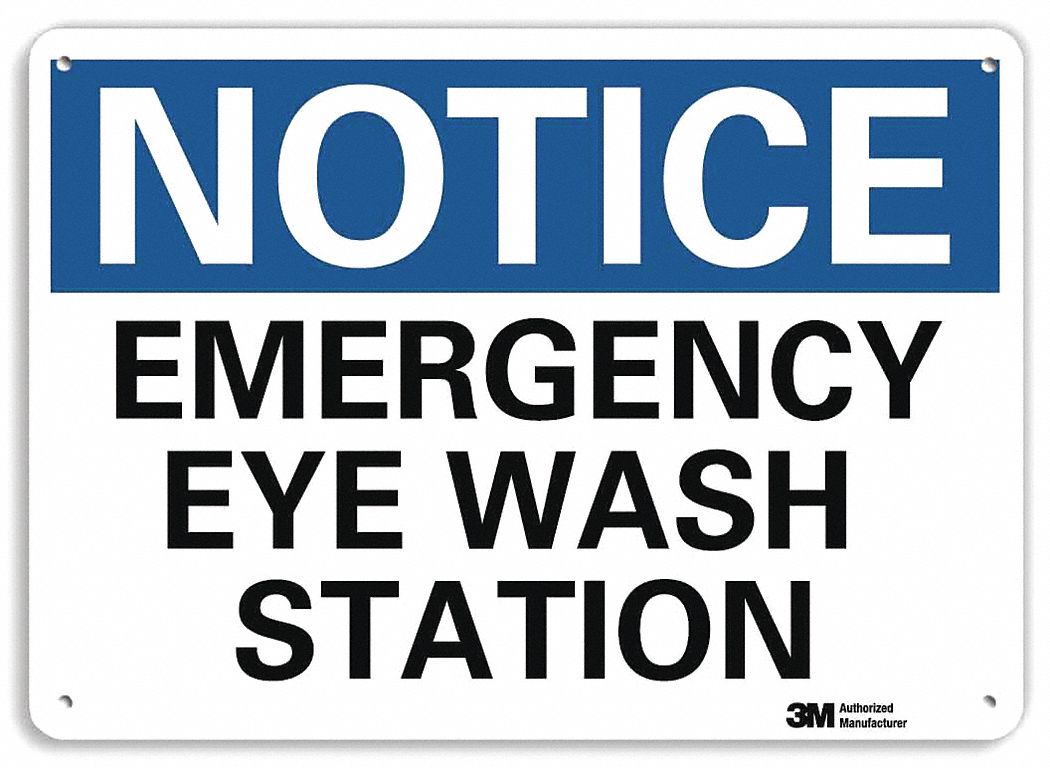 Notice Sign: Plastic, Mounting Holes Sign Mounting, 7 in x 10 in Nominal Sign Size, 0.055 in Thick