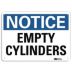 Notice: Empty Cylinders Signs