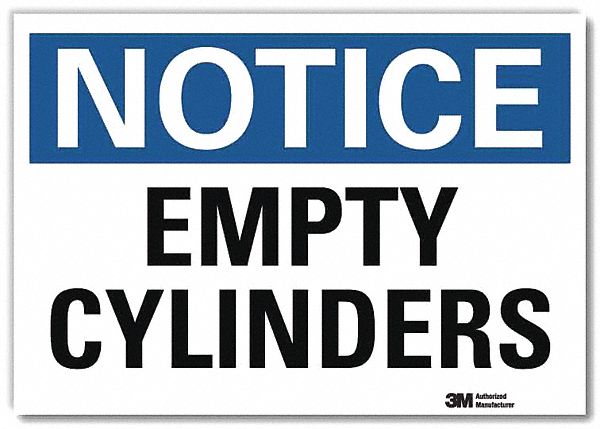 Notice Sign: Reflective Sheeting, Adhesive Sign Mounting, 7 in x 10 in Nominal Sign Size, Notice